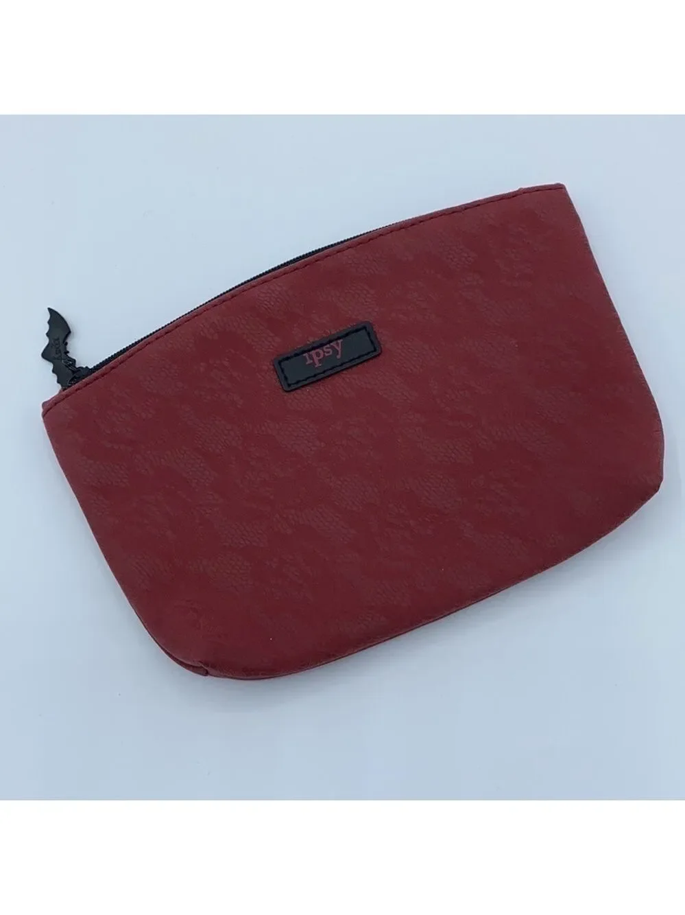 Ipsy Halloween Maroon Rose Lace Design Makeup Bag